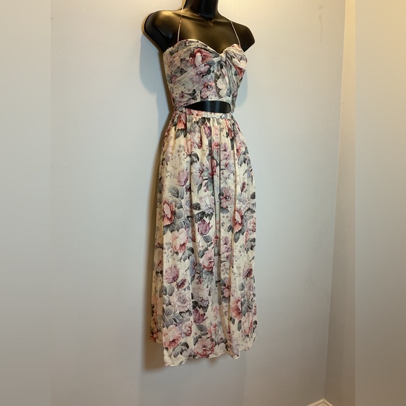 Zimmermann Jasper Tie Floral Cutout Midi Dress (Flawed) - Picture 3 of 11
